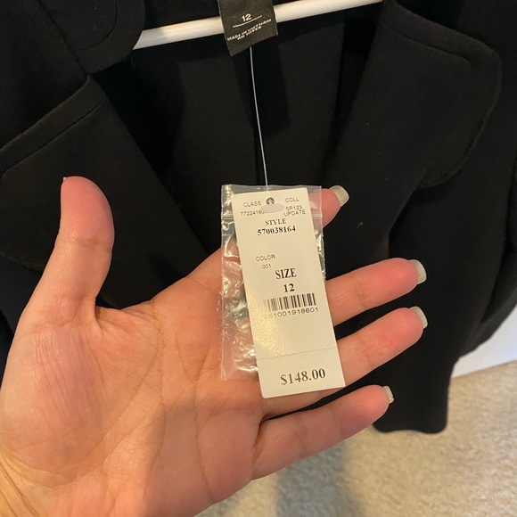 NWT WHBM Season-less ruffle collar Peplum Jacket - Picture 3 of 4